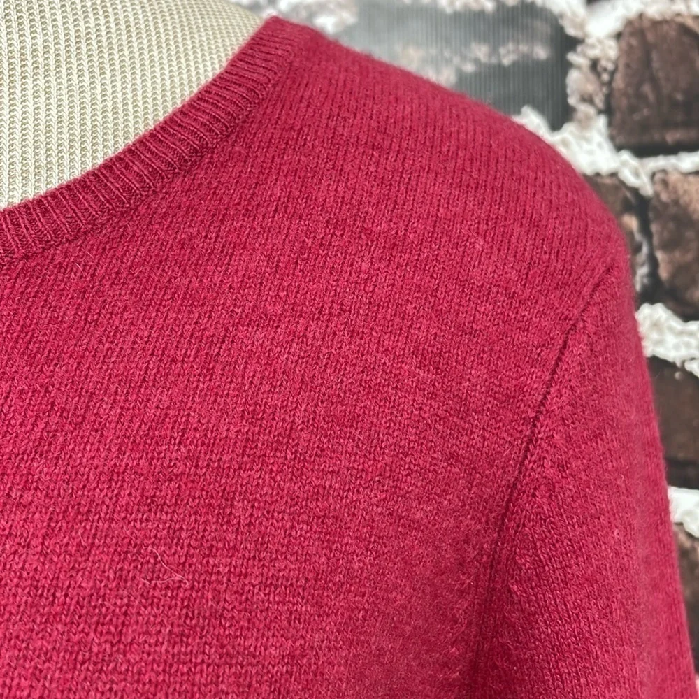 Fiona Sweater Women's M Medium Red 100% Cashmere Lightweight Pullover